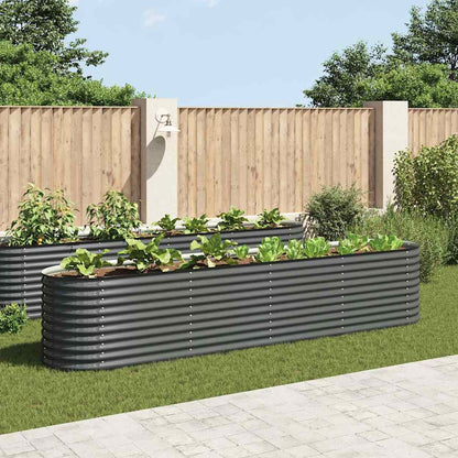 Garten-Hochbeet 400 X 80 X 81 Cm Verzinkter Stahl
