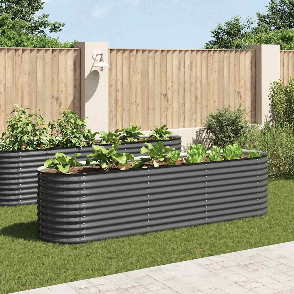 Garten-Hochbeet 320X80X81 Cm Verzinkter Stahl