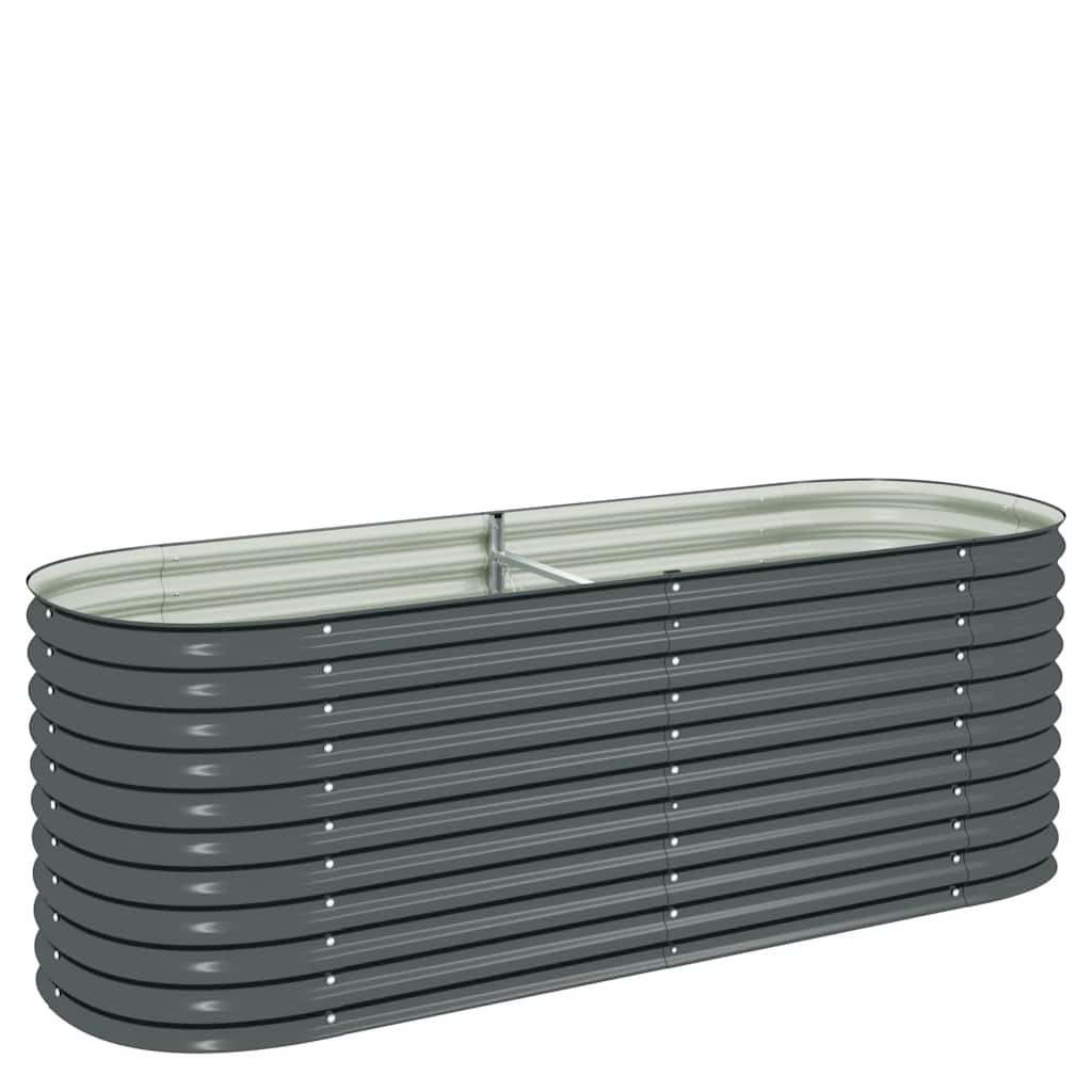 Garten-Hochbeet 240 X 80 X 81 Cm Verzinkter Stahl