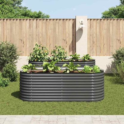 Garten-Hochbeet 240 X 80 X 81 Cm Verzinkter Stahl