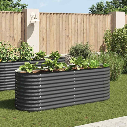 Garten-Hochbeet 240 X 80 X 81 Cm Verzinkter Stahl