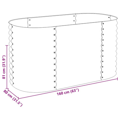 Garten-Hochbeet 160X80X81 Cm Verzinkter Stahl