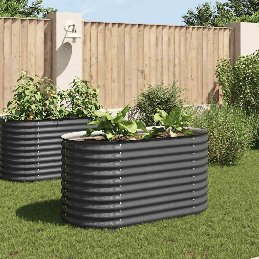 Garten-Hochbeet 160X80X81 Cm Verzinkter Stahl