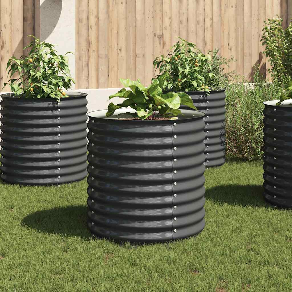 Garten-Hochbeet 80X80X81 Cm Verzinkter Stahl