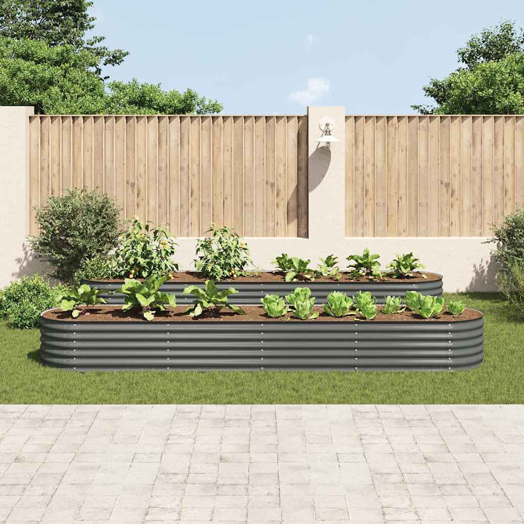 Garten-Hochbeet 400 X 80 X 44 Cm Verzinkter Stahl