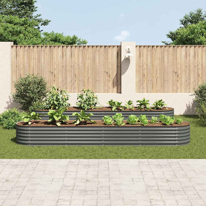 Garten-Hochbeet 400 X 80 X 44 Cm Verzinkter Stahl