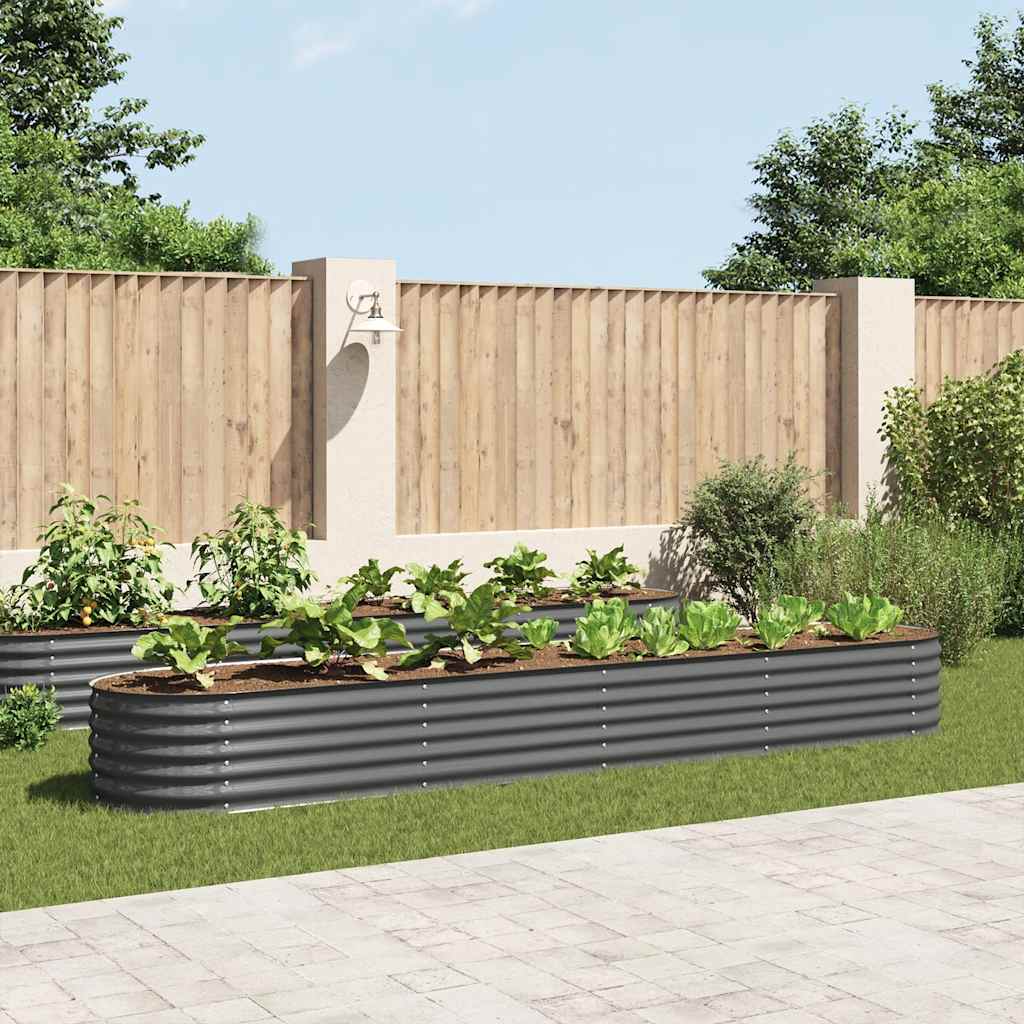 Garten-Hochbeet 400 X 80 X 44 Cm Verzinkter Stahl