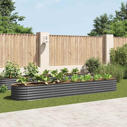 Garten-Hochbeet 400 X 80 X 44 Cm Verzinkter Stahl