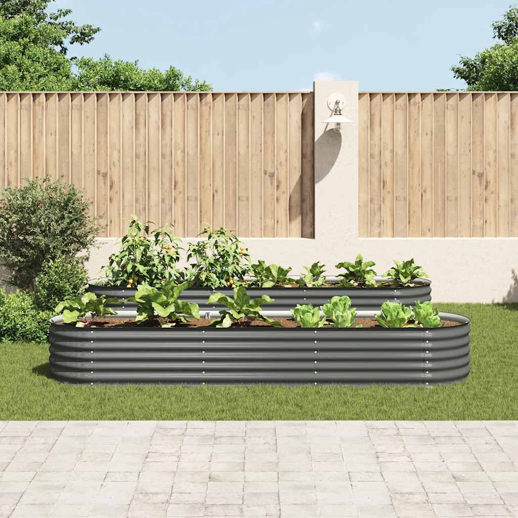 Garten-Hochbeet 320X80X44 Cm Verzinkter Stahl