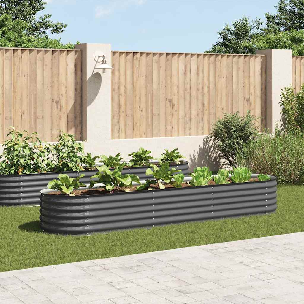 Garten-Hochbeet 320X80X44 Cm Verzinkter Stahl