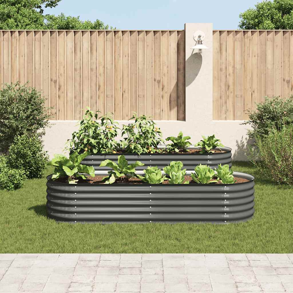 Garten-Hochbeet 240X80X44 Cm Verzinkter Stahl