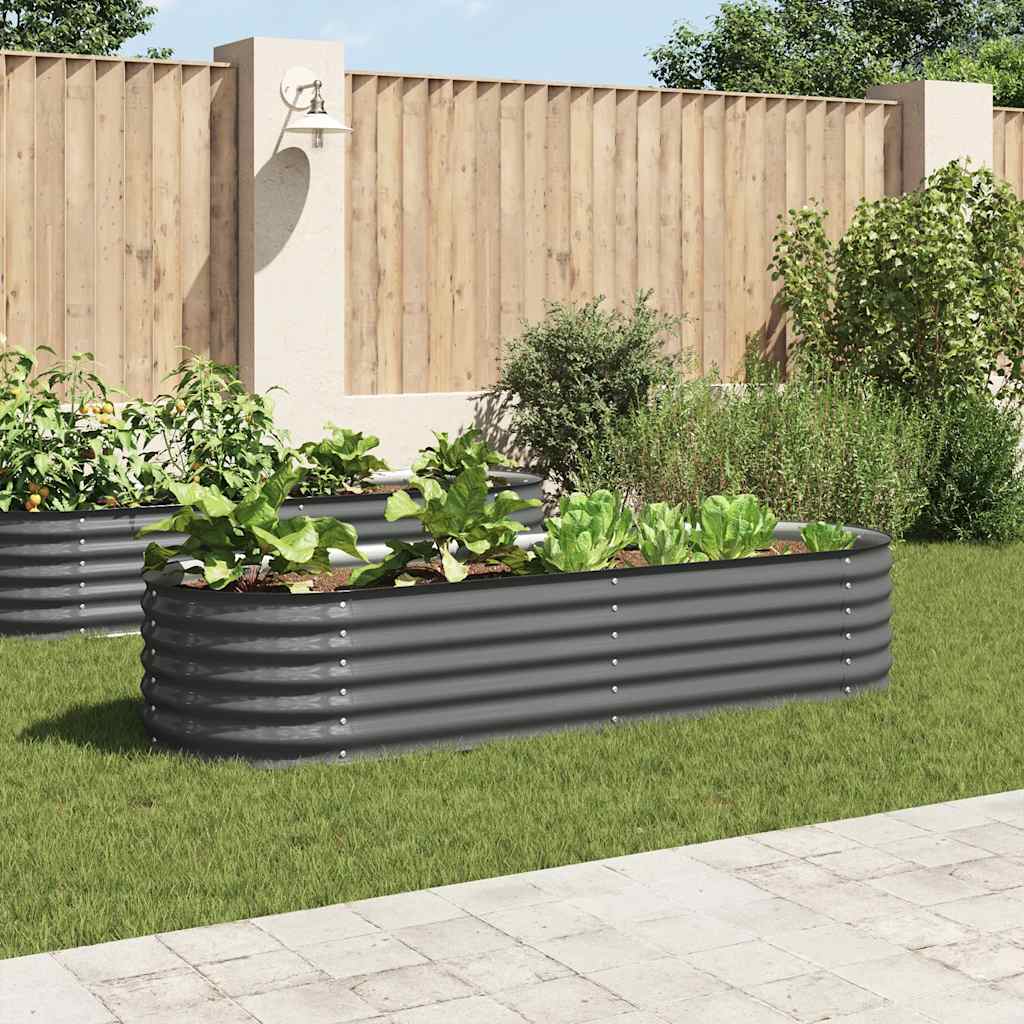 Garten-Hochbeet 240X80X44 Cm Verzinkter Stahl