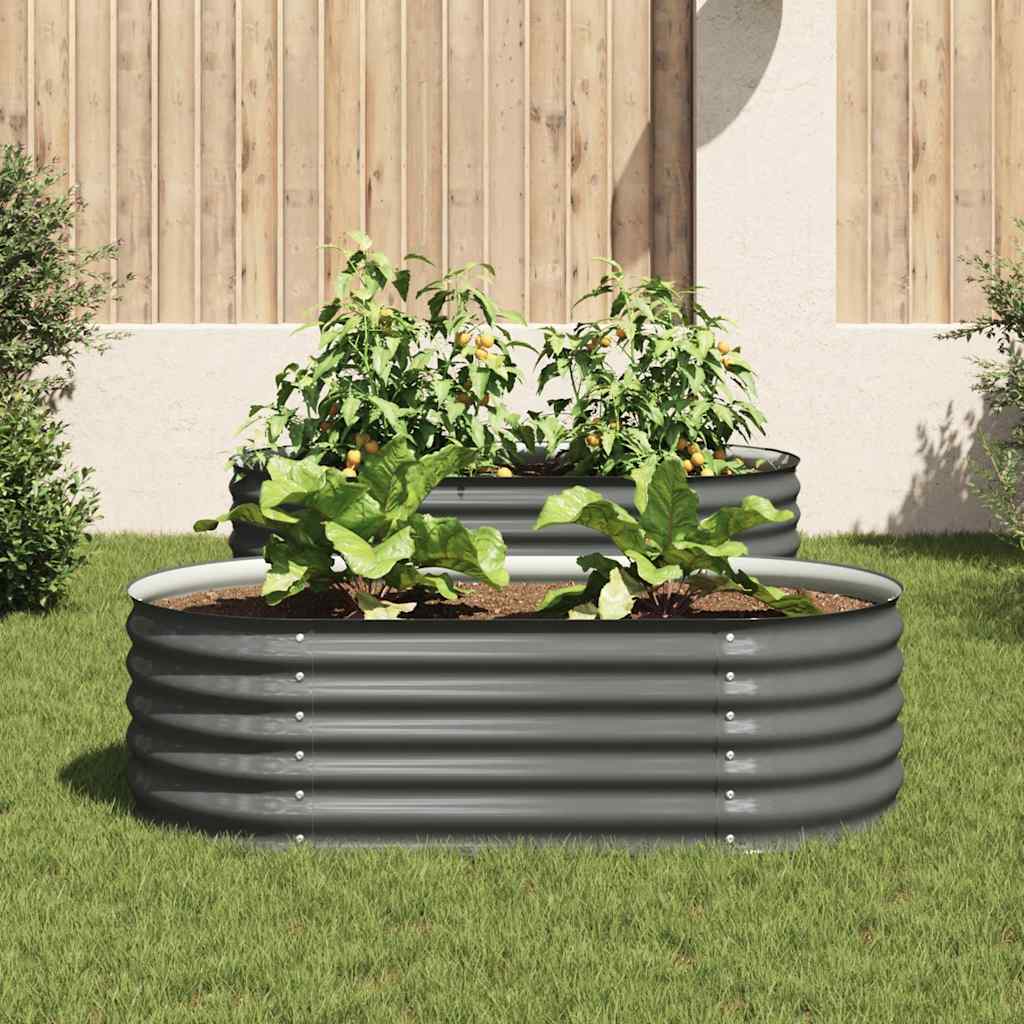 Garten-Hochbeet 160X80X44 Cm Verzinkter Stahl
