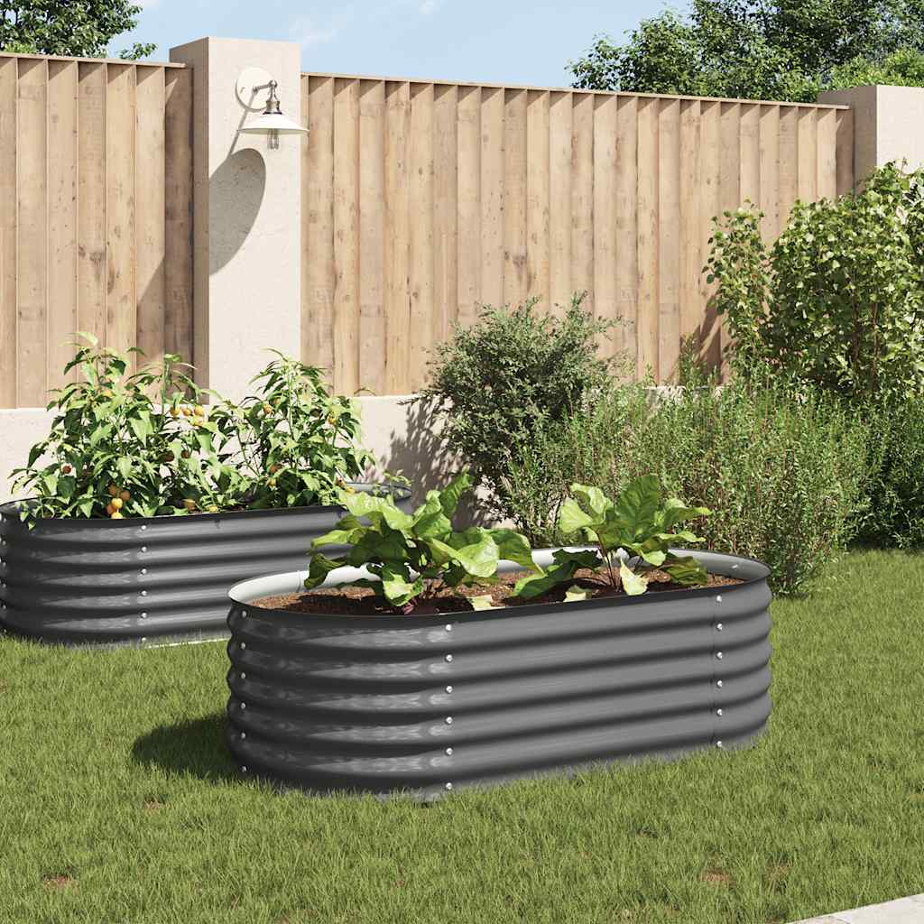Garten-Hochbeet 160X80X44 Cm Verzinkter Stahl