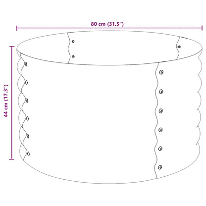 Garten-Hochbeet 80X80X44 Cm Verzinkter Stahl