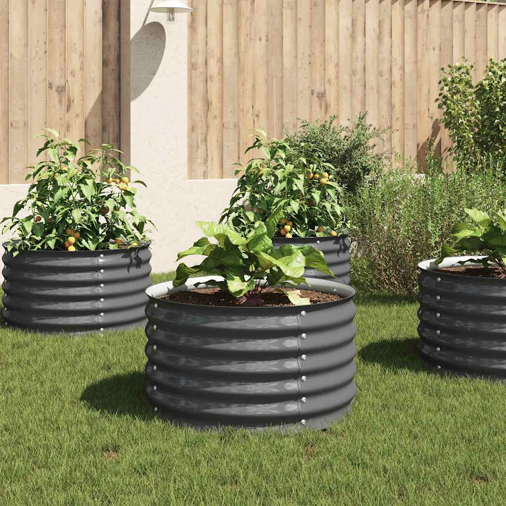 Garten-Hochbeet 80X80X44 Cm Verzinkter Stahl