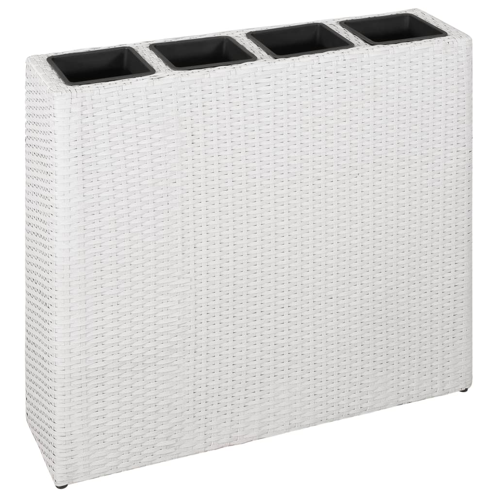 Garten-Hochbeet Mit 4 Töpfen Poly Rattan