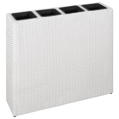 Garten-Hochbeet Mit 4 Töpfen Poly Rattan