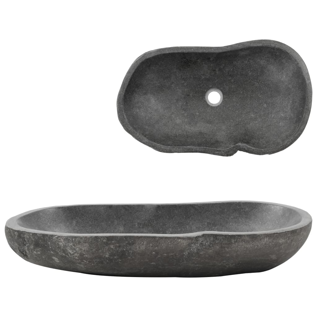 Waschbecken Flussstein Oval 60-70 Cm