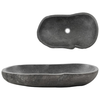 Waschbecken Flussstein Oval 60-70 Cm