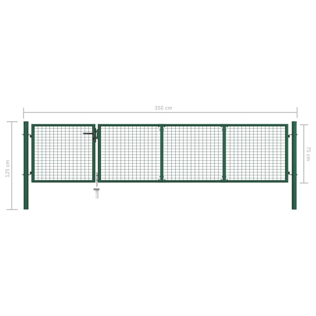 Gartentor Aus Stahl 350 X 75 Cm