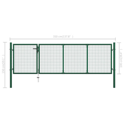 Gartentor Aus Stahl 350 X 100 Cm