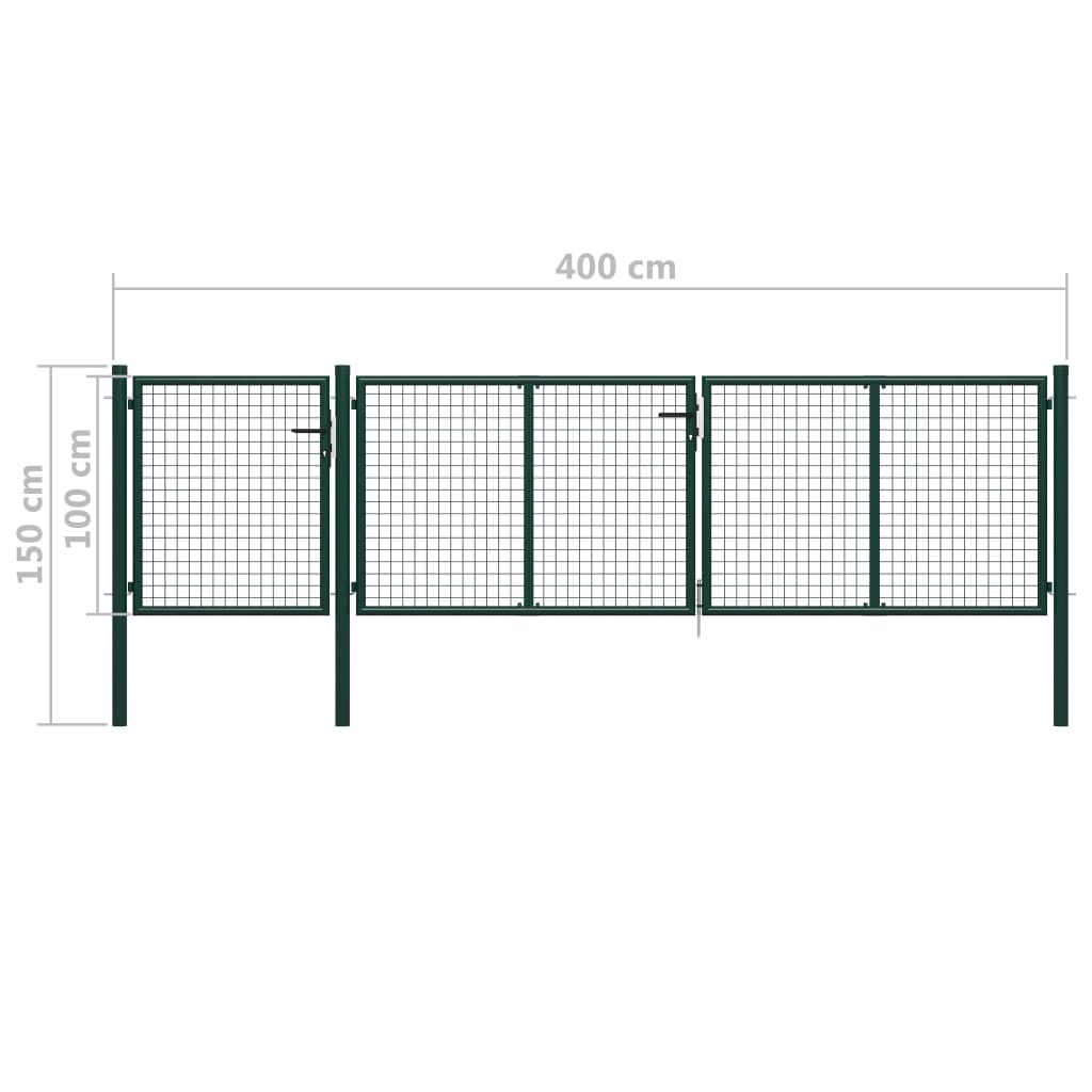 Gartentor Aus Stahl 400 X 100 Cm