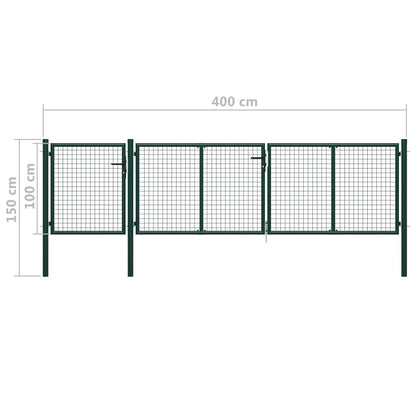 Gartentor Aus Stahl 400 X 100 Cm