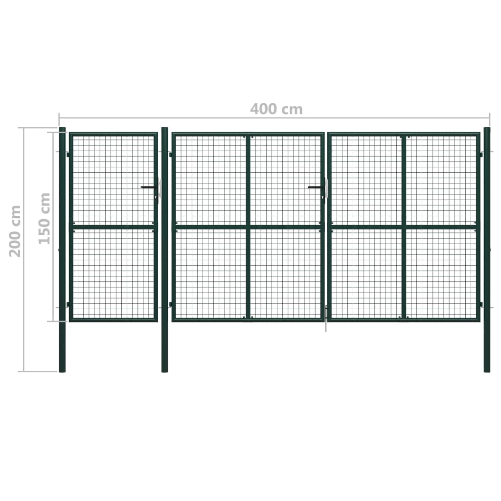 Gartentor Aus Stahl 400 X 150 Cm