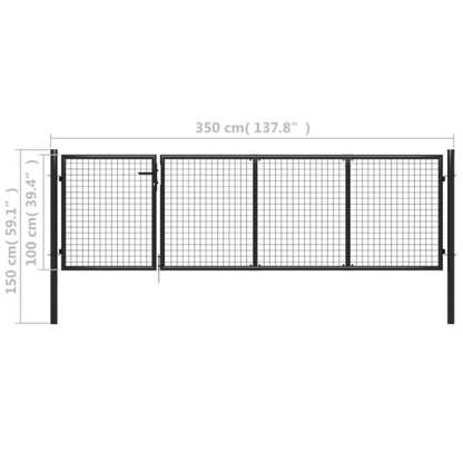 Gartentor Aus Stahl 350 X 100 Cm