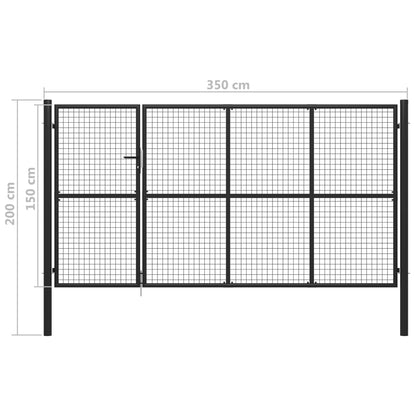Gartentor Aus Stahl 350 X 150 Cm