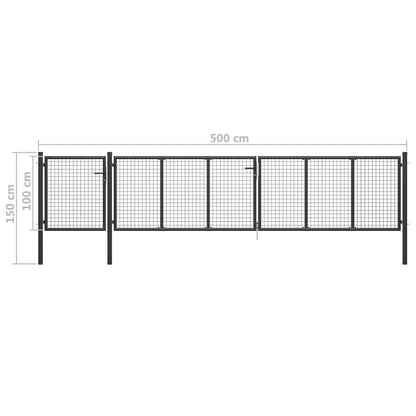 Gartentor Stahl 500×100 Cm