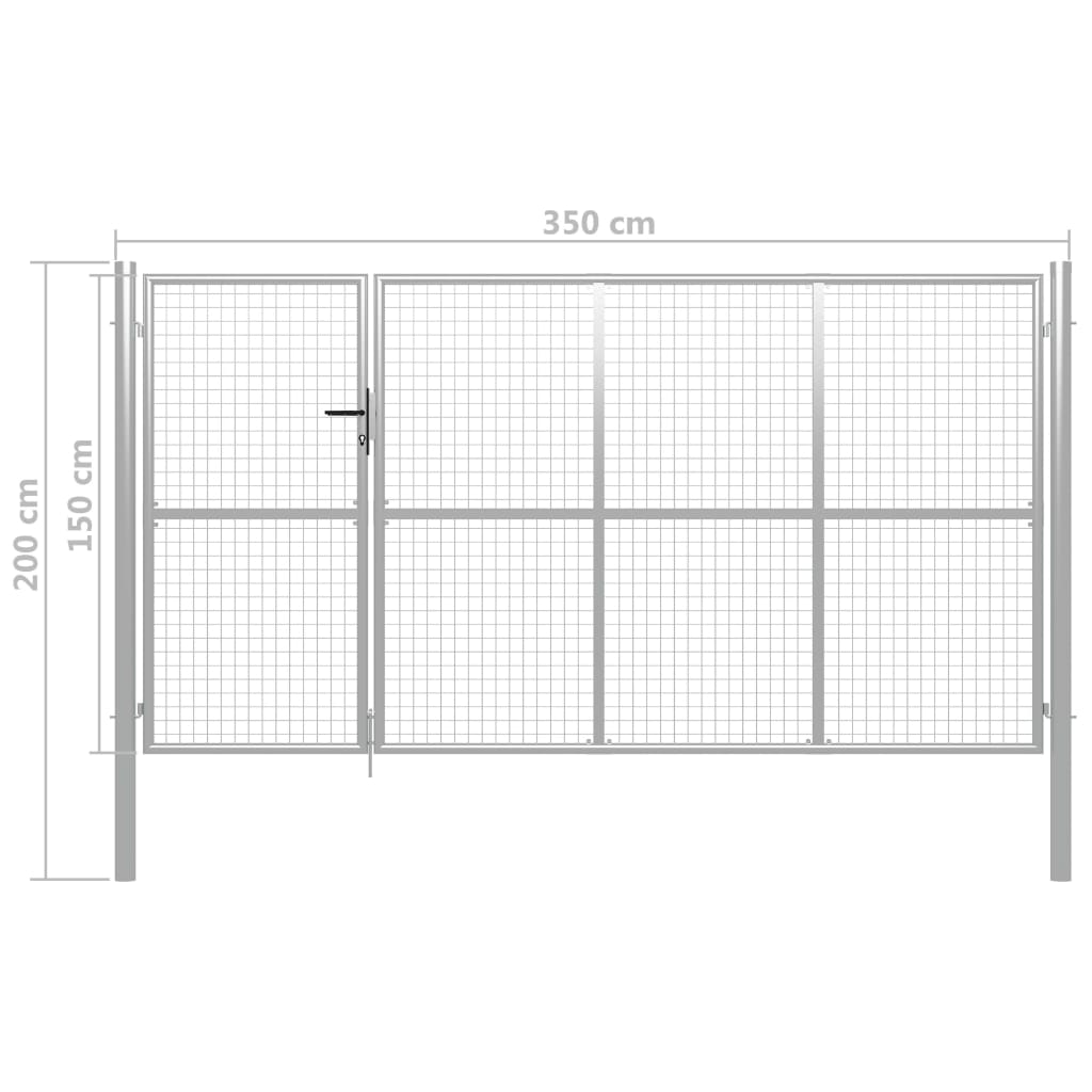 Gartentor Stahl 350 X 150 Cm N