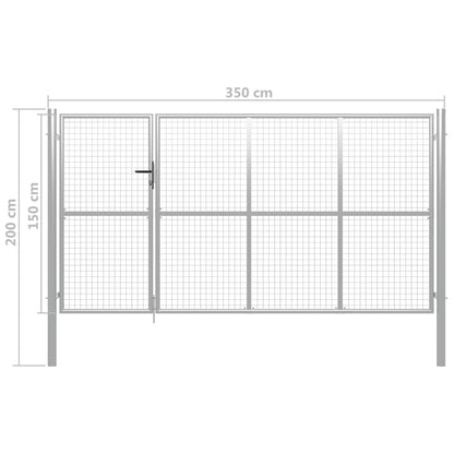 Gartentor Stahl 350 X 150 Cm N