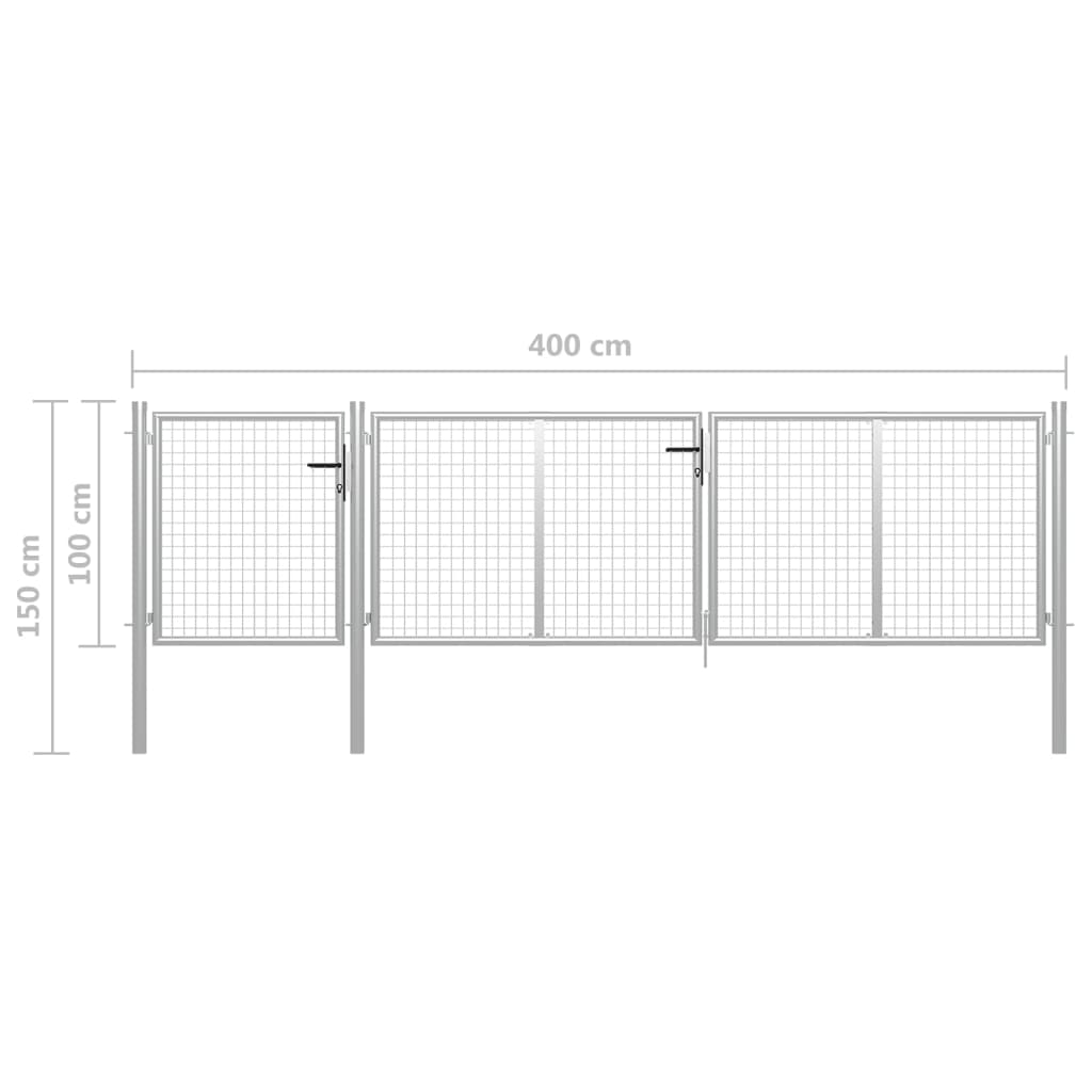 Gartentor Aus Stahl 400X100 Cm