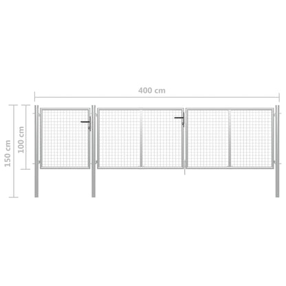 Gartentor Aus Stahl 400X100 Cm