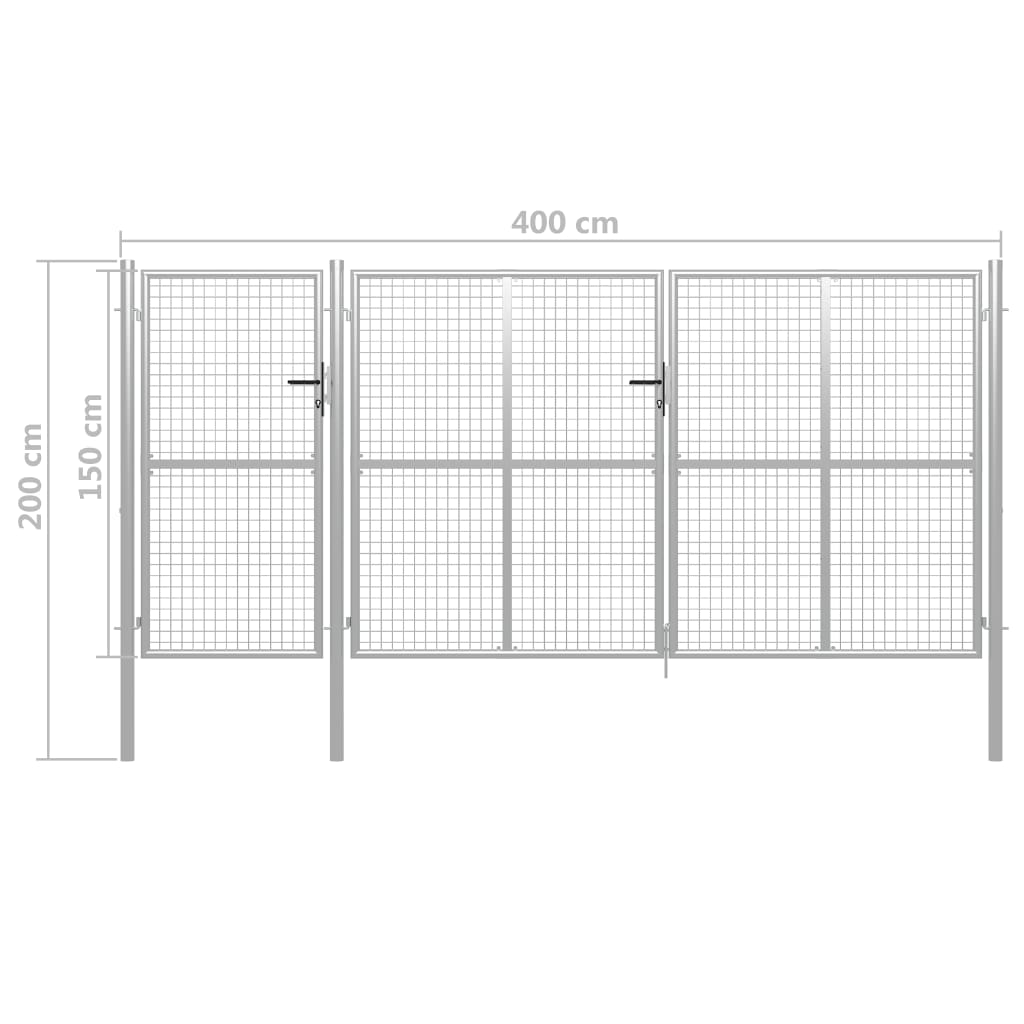 Gartentor Aus Stahl 400 X 150 Cm