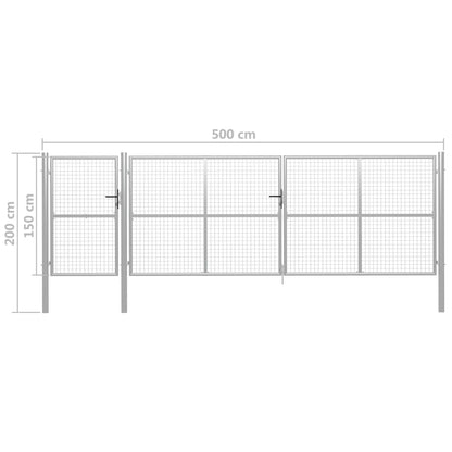 Gartentor Aus Stahl 500 X 150 Cm