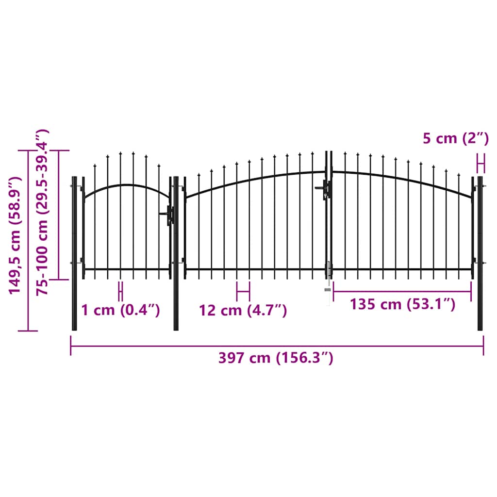 Gartentor Woerden Stahl 1X4 M