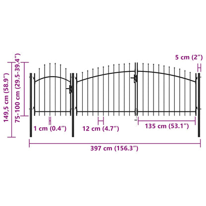 Gartentor Woerden Stahl 1X4 M