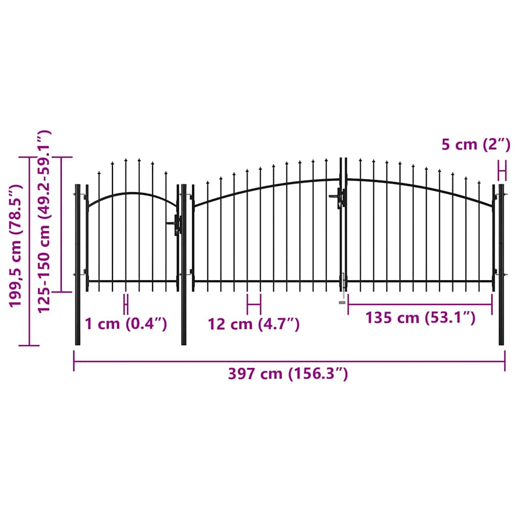 Gartentor Woerden Stahl 1,5 X 4 M