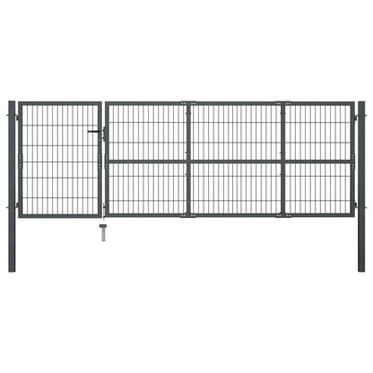 Gartentor Mit Pfosten Stahl 350 X 100 Cm