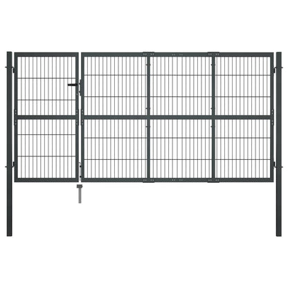 Gartentor Mit Pfosten Stahl 350 X 120 Cm