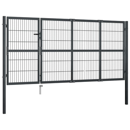 Gartentor Mit Pfosten Stahl 350 X 120 Cm