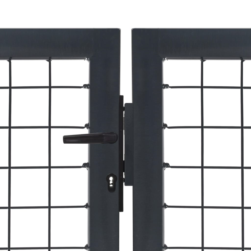 Gartentor Mit Pfosten Stahl 350 X 120 Cm