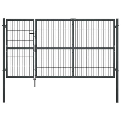 Gartentor Mit Pfosten Stahl 350×140 Cm