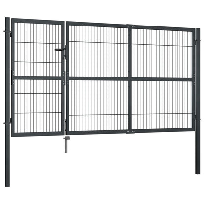 Gartentor Mit Pfosten Stahl 350×140 Cm