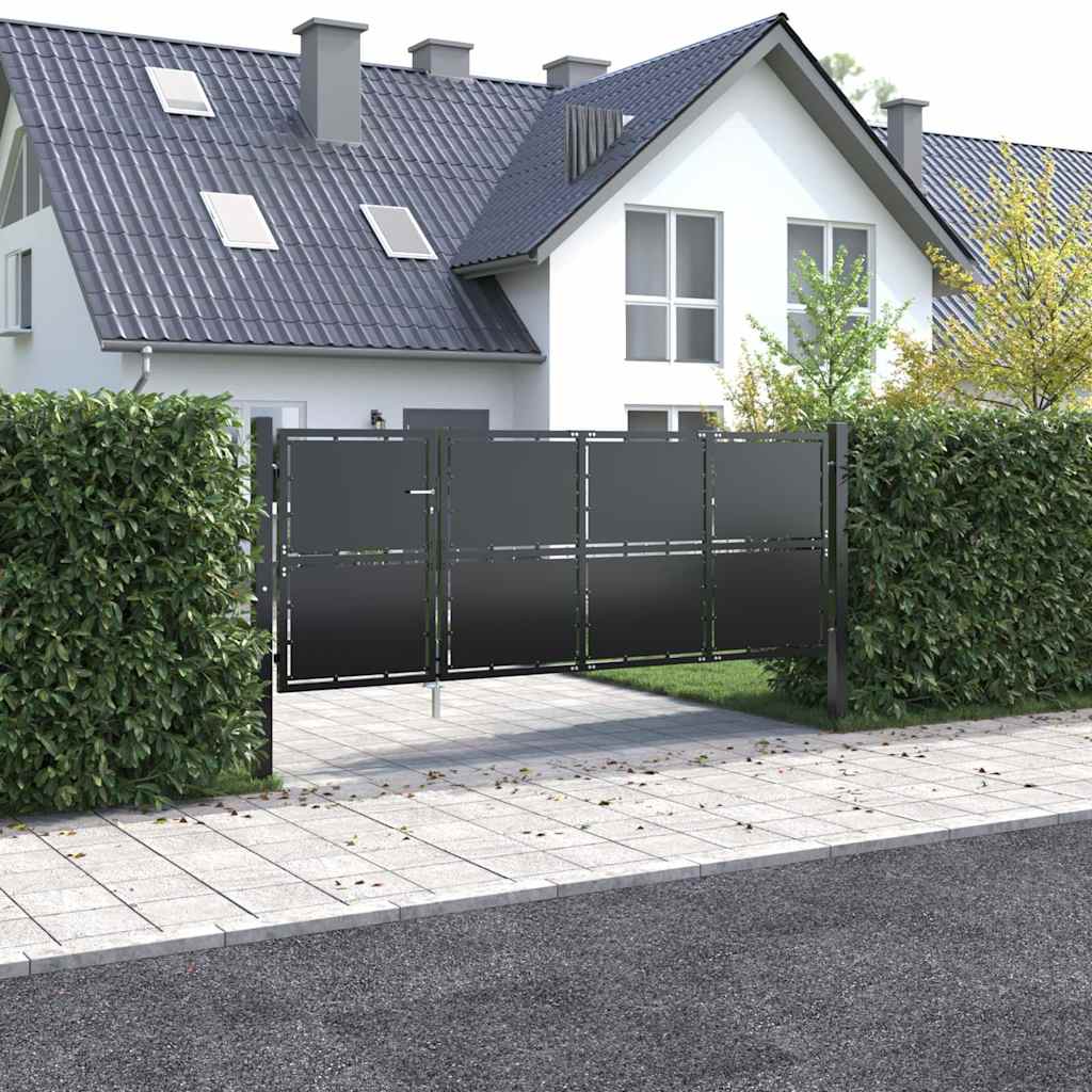 Gartentor Aus Stahl Anthrazit