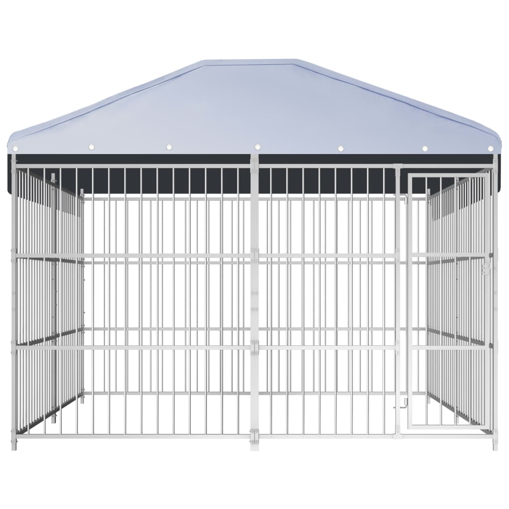Outdoor-Hundezwinger Mit Überdachung 300×300×200 Cm