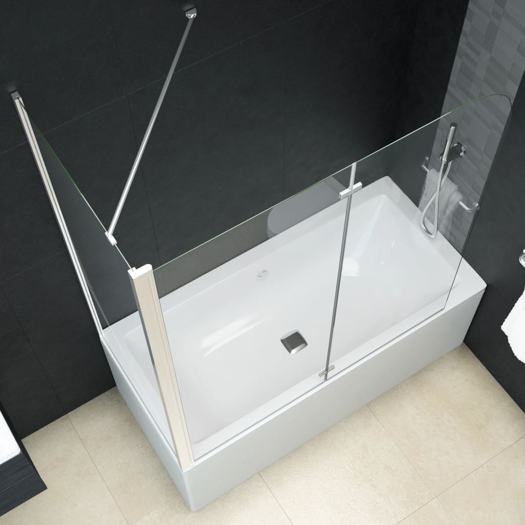 Badewannenaufsatz 2-Fach Faltbar Esg 120X68X130 Cm